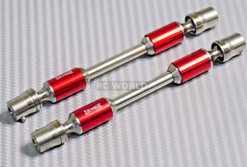 Axial SCX10 Hardened RED STEEL (2) DRIVE SHAFTS Rock Crawler RED Axial SCX10 Hardened RED STEEL (2) DRIVE SHAFTS Rock Crawler RED