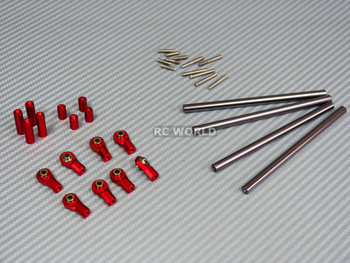 For Axial SCX10 Aluminum METAL RODS Trailing Arms Links 105-130mm SET GUN METAL For Axial SCX10 Aluminum METAL RODS Trailing Arms Links 105-130mm SET GUN METAL