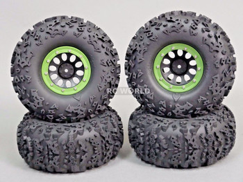Traxxas TRX-4 Rock CRAWLER Beadlock Wheels & TIres 140mm 5.5" -Set Of 4- GREEN Traxxas TRX-4 Rock CRAWLER Beadlock Wheels & TIres 140mm 5.5" -Set Of 4- GREEN