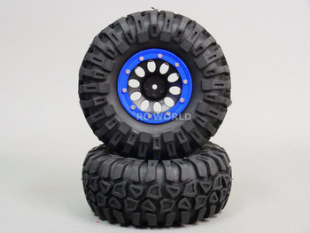 For Traxxas TRX-4 Rock CRAWLER Beadlock Wheels & TIres 130mm -Set Of 4- BLUE For Traxxas TRX-4 Rock CRAWLER Beadlock Wheels & TIres 130mm -Set Of 4- BLUE