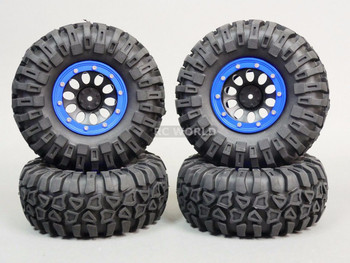 For Traxxas TRX-4 Rock CRAWLER Beadlock Wheels & TIres 130mm -Set Of 4- GREEN For Traxxas TRX-4 Rock CRAWLER Beadlock Wheels & TIres 130mm -Set Of 4- GREEN