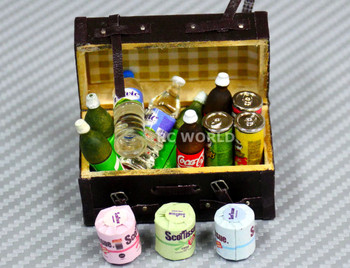 RC 1/10 Scale Accessories SODA, WATER, PRINGLES, TOILET PAPER W/ Leather Case RC 1/10 Scale Accessories SODA, WATER, PRINGLES, TOILET PAPER W/ Leather Case