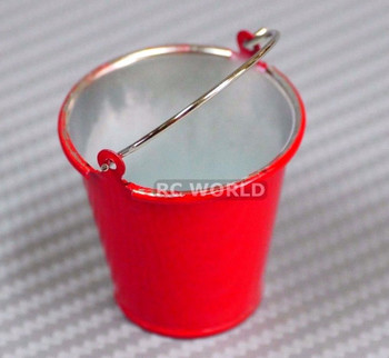 RC 1/10 Scale Car Truck Accessories Metal BUCKET W/ HANDLE -RED- RC 1/10 Scale Car Truck Accessories Metal BUCKET W/ HANDLE -RED-