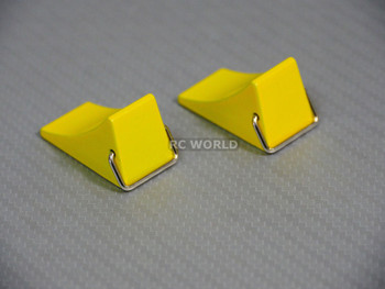 RC 1/10 Scale Car Truck Accessories Metal WHEEL CHOCKS Wheel Stop Yellow -PAIR- RC 1/10 Scale Car Truck Accessories Metal WHEEL CHOCKS Wheel Stop Yellow -PAIR-