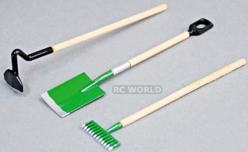 RC 1/10 Scale ACCESSORIES Tools -For Roof Rack- SHOVEL - RAKE - HOE Metal /Wood RC 1/10 Scale ACCESSORIES Tools -For Roof Rack- SHOVEL - RAKE - HOE Metal /Wood