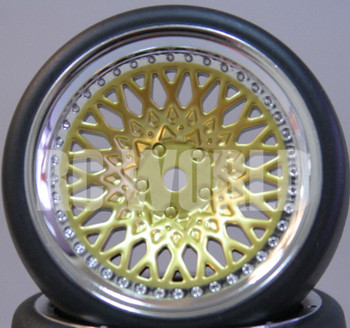 C Car 1/10 DRIFT WHEELS TIRES Package 9MM Offset GOLD w/ CHROME LIP *SET OF 4* C Car 1/10 DRIFT WHEELS TIRES Package 9MM Offset GOLD w/ CHROME LIP *SET OF 4*