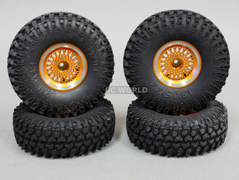 RC 1/10 Tamiya JEEP WRANGLER 1.9 Bead Lock METAL Wheels W/ Swampers (4 Set) RC 1/10 Tamiya JEEP WRANGLER 1.9 Bead Lock METAL Wheels W/ Swampers (4 Set)