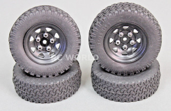 RC4WD Scale Truck Metal Wheels 5 LUG STAMPED W / DIRT GRABBER 1.9 + SPARE (4 pcs) RC4WD Scale Truck Metal Wheels 5 LUG STAMPED W / DIRT GRABBER 1.9 + SPARE (4 pcs)
