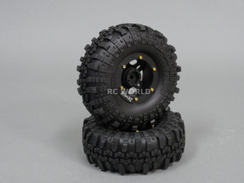 Axial 1/10 Scale Truck Rims 1.9 BEADLOCK Metal Aluminum BLACK w / SUPER SWAMPERS Axial 1/10 Scale Truck Rims 1.9 BEADLOCK Metal Aluminum BLACK w / SUPER SWAMPERS