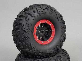 Axial 2.2 Rock CRAWLER Beadlock Wheels & TIres 140 mm 5.5" -Set Of 4- GREEN Axial 2.2 Rock CRAWLER Beadlock Wheels & TIres 140 mm 5.5" -Set Of 4- GREEN