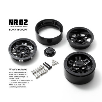 Gmade 1/10 SCALE TRUCK RIMS 1.9 OFF-ROAD BEADLOCK WHEELS W/110 MM SWAMPERS CHROME Gmade 1/10 SCALE TRUCK RIMS 1.9 OFF-ROAD BEADLOCK WHEELS W/110 MM SWAMPERS CHROME