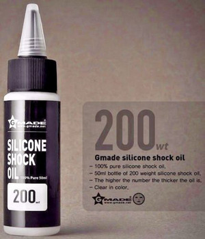 RC 1/10 Suspension Shocks SILICONE SHOCK OIL 200 WT. 50ML Clear RC 1/10 Suspension Shocks SILICONE SHOCK OIL 200 WT. 50ML Clear
