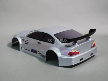 1/10 RC Car BODY Shell BMW E46 M3 200 mm *PRE- FINISHED* Silver 1/10 RC Car BODY Shell BMW E46 M3 200 mm *PRE- FINISHED* Silver