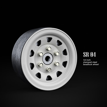 SR04 1.9inch beadlock wheels (Gloss white) (2 SR04 1.9inch beadlock wheels (Gloss white) (2