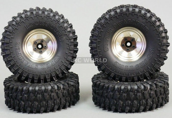 Axial JEEP WRANGLER 1.9 STEEL STAMPED Beadlock Wheels W/ 120MM Tires -BLACK- Axial JEEP WRANGLER 1.9 STEEL STAMPED Beadlock Wheels W/ 120MM Tires -BLACK-