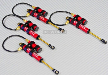 RC 1/10 TRUCK Suspension 110MM PIGGYBACK SHOCKS ABSORBER Aluminum RED -4PCS- RC 1/10 TRUCK Suspension 110MM PIGGYBACK SHOCKS ABSORBER Aluminum RED -4PCS-