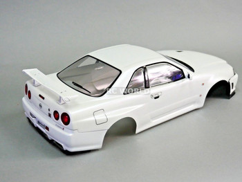 1/10 RC Car BODY Shell NISSAN SKYLINE R34 190mm *FINISHED* WHITE 1/10 RC Car BODY Shell NISSAN SKYLINE R34 190mm *FINISHED* WHITE