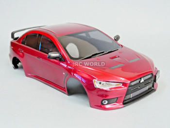 1/10 RC Car BODY Shell MITSUBISHI EVOLUTION Lancer Evo X 190mm *FINISHED* RED 1/10 RC Car BODY Shell MITSUBISHI EVOLUTION Lancer Evo X 190mm *FINISHED* RED