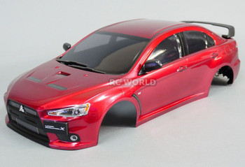 1/10 RC Car BODY Shell MITSUBISHI EVOLUTION Lancer Evo X 190mm *FINISHED* RED 1/10 RC Car BODY Shell MITSUBISHI EVOLUTION Lancer Evo X 190mm *FINISHED* RED