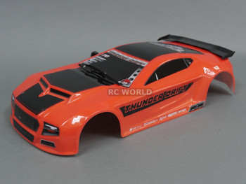 1/10 RC Car THUNDER DRIFT Body SHELL Painted + Finished Red Cat 200mm Orange 1/10 RC Car THUNDER DRIFT Body SHELL Painted + Finished Red Cat 200mm Orange