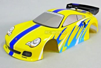 1/10 RC Car BODY Shell PORSCHE TURBO GT3 200mm Fits HPI *PRE- FINISHED* yellow 1/10 RC Car BODY Shell PORSCHE TURBO GT3 200mm Fits HPI *PRE- FINISHED* yellow