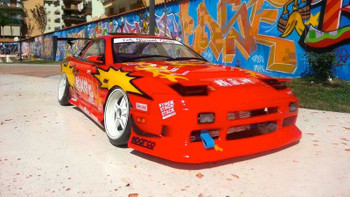 1/10 RC Car Body Shell NISSAN 180SX DRIFT BODY W/ Light Bucket -CLEAR UNPAINTED 1/10 RC Car Body Shell NISSAN 180SX DRIFT BODY W/ Light Bucket -CLEAR UNPAINTED