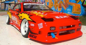1/10 RC Car Body Shell NISSAN 180SX DRIFT BODY W/ Light Bucket -CLEAR UNPAINTED 1/10 RC Car Body Shell NISSAN 180SX DRIFT BODY W/ Light Bucket -CLEAR UNPAINTED