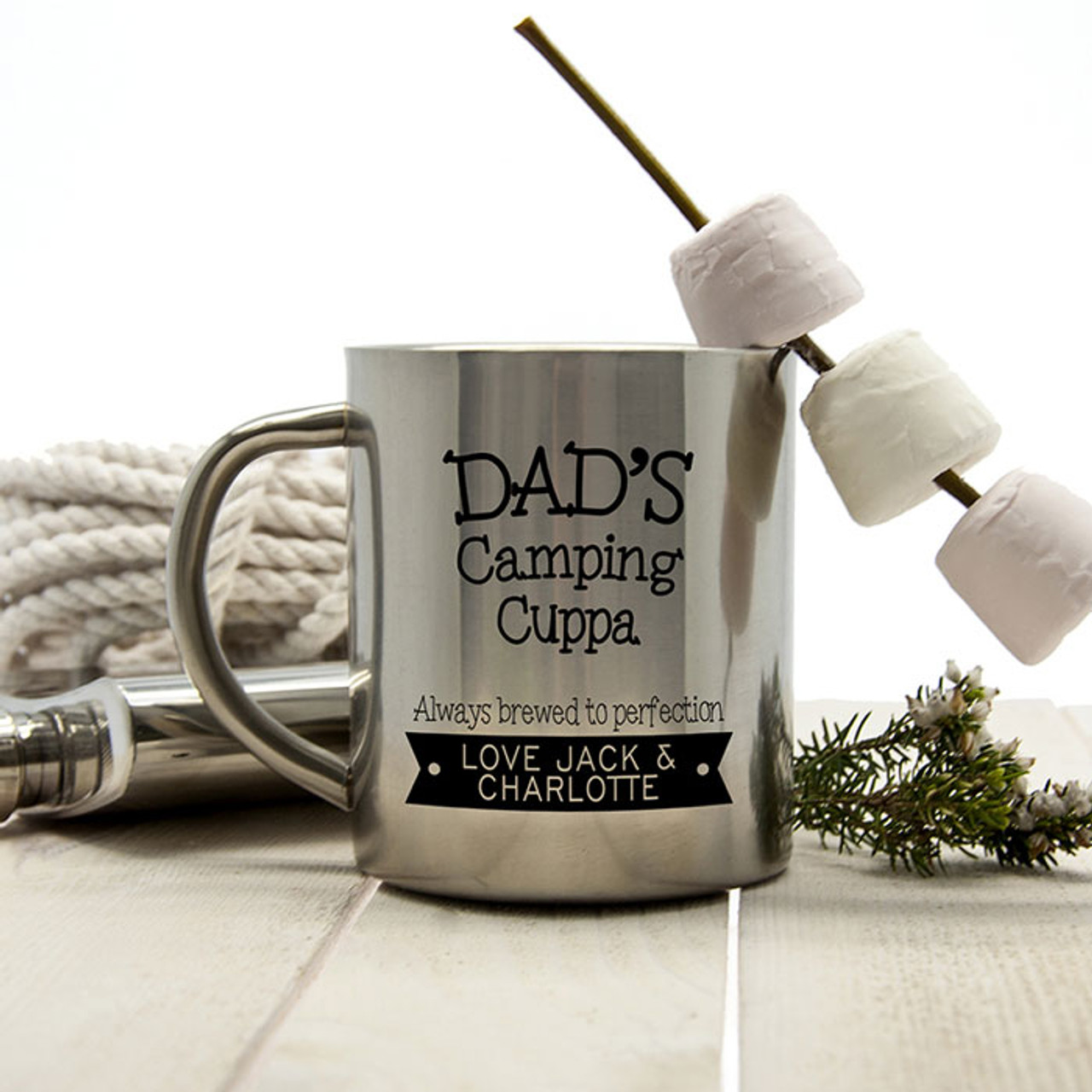 Personalised Camping Mug Brewed to Perfection The Kitchen Gift Company