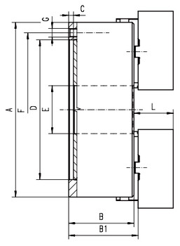 Bison 6 2 Jaw Self Centering Manual Chuck Plain Back 7-830-0600 Bison 6 2 Jaw Self Centering Manual Chuck Plain Back 7-830-0600
