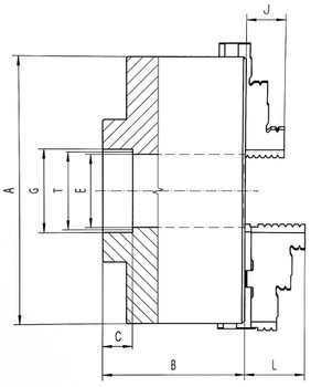 Bison 6 3 Jaw Self Centering Manual Chuck 2-14 - 8 Thread Mount 7-805-0653 Bison 6 3 Jaw Self Centering Manual Chuck 2-14 - 8 Thread Mount 7-805-0653