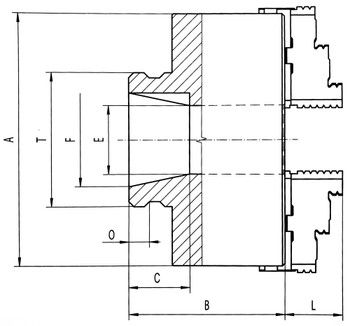 Bison 8 3 Jaw Self Centering Manual Chuck L-0 Mount 7-804-0842 Bison 8 3 Jaw Self Centering Manual Chuck L-0 Mount 7-804-0842