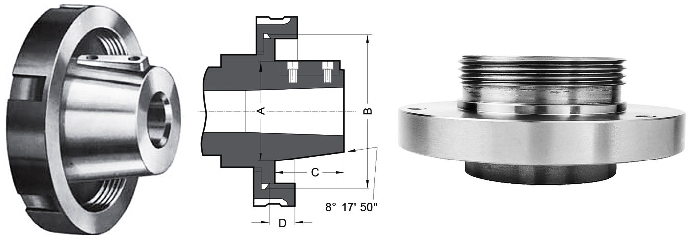 Lathe Spindle Nose Type L Long Spindle Taper Mounting