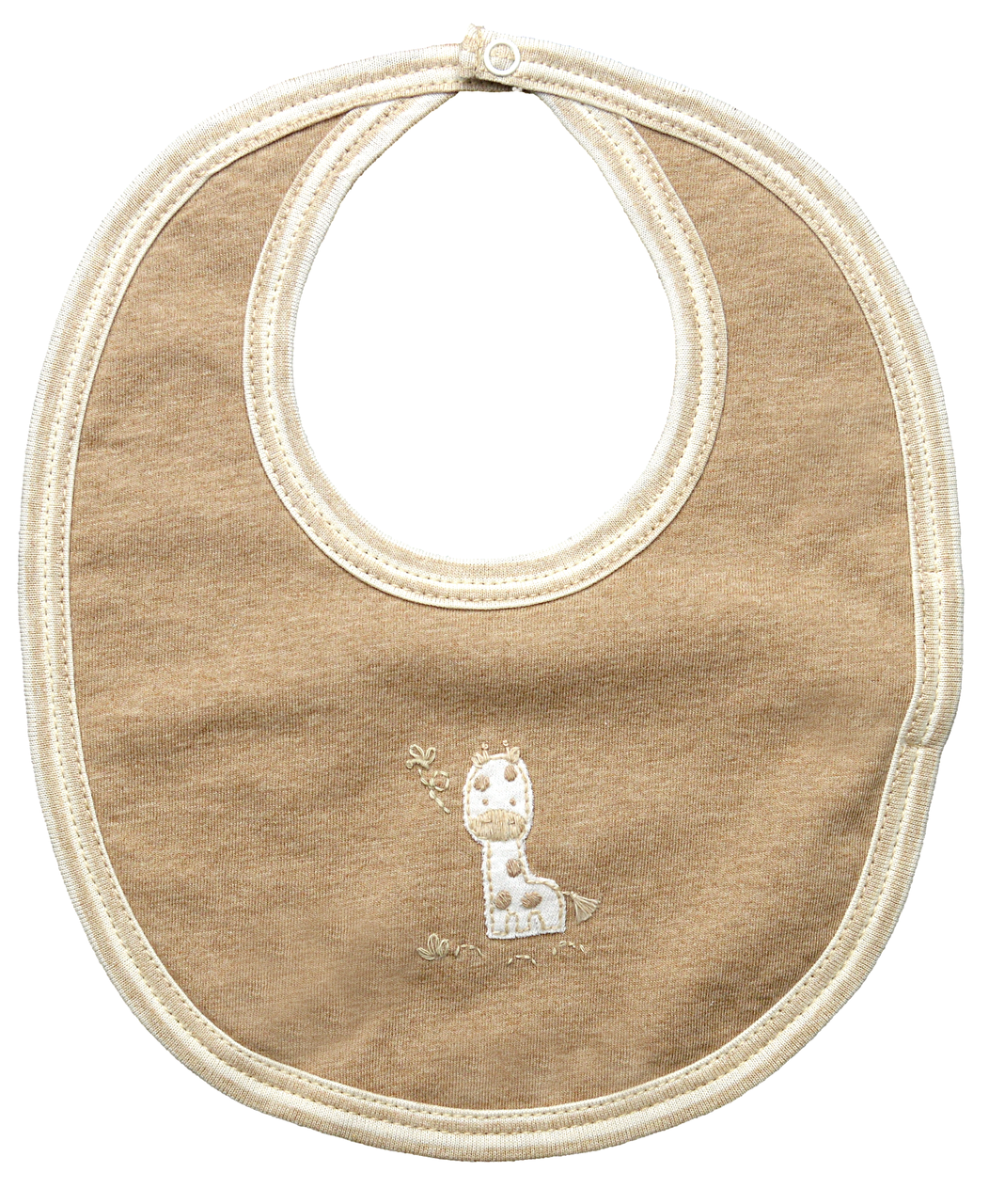 little zi giraffe organic brown baby bib organic start