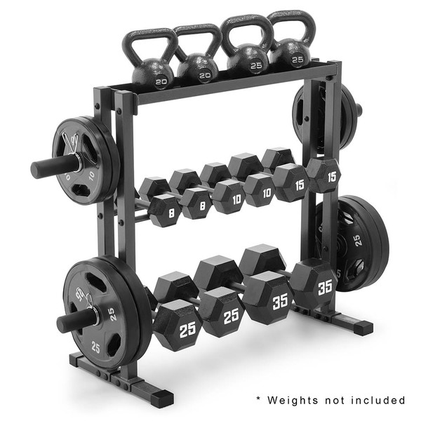 Marcy Combo Weights Storage Rack | DBR-0117 Durable Heavy 