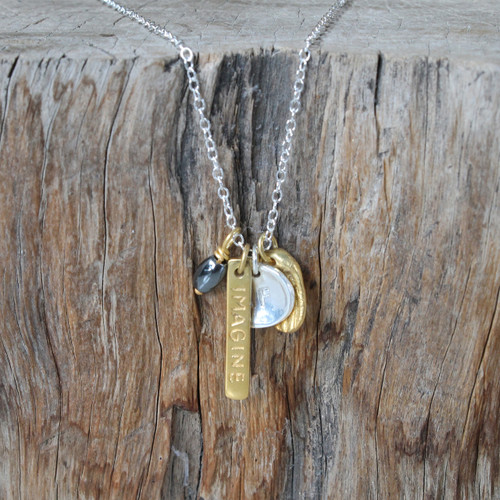 Meaningful pendants with "IMAGINE IF" inspirational message