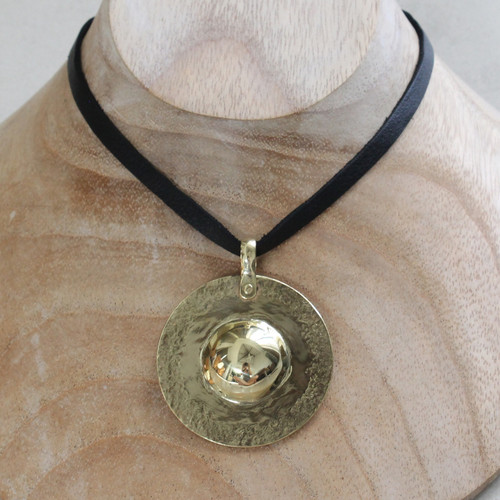 Trend statement brass necklace