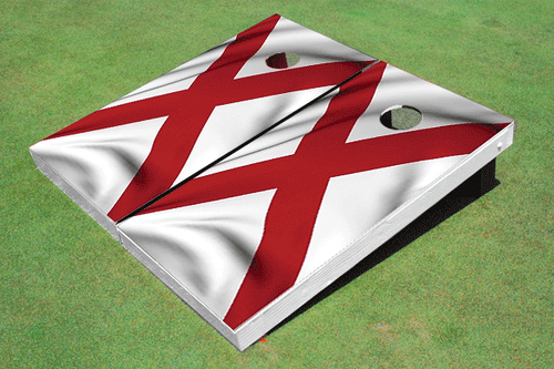 Alabama State Flag Cornhole Board Alabama State Flag Cornhole Board