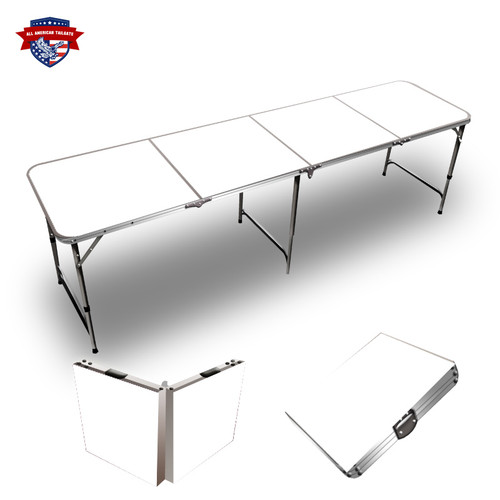Plain White 8ft Tailgate Table Plain White 8ft Tailgate Table