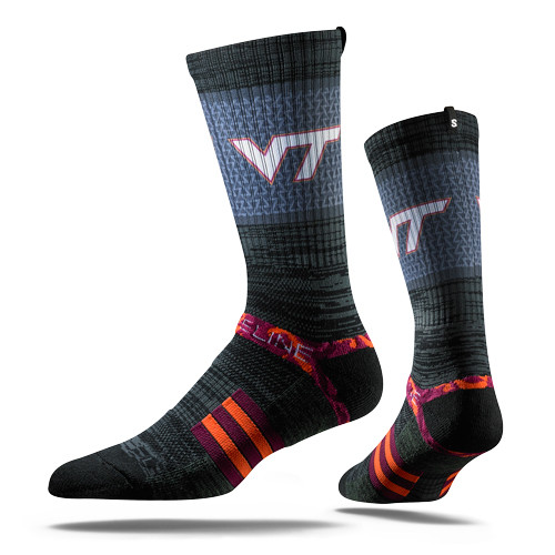 Virginia Tech University Charcoal Hokie Strapped Fit 2.0 Socks Virginia Tech University Charcoal Hokie Strapped Fit 2.0 Socks