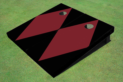 Maroon And Black Matching Diamond No Stripe Custom Cornhole Board Maroon And Black Matching Diamond No Stripe Custom Cornhole Board