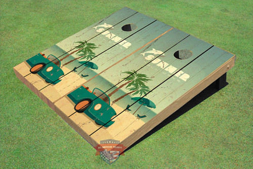 Custom Corn Hole Beach Life #2 Graphic Cornhole Boards Custom Corn Hole Beach Life #2 Graphic Cornhole Boards