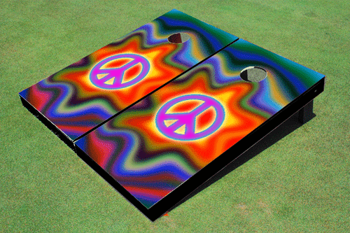 Georgia Southern University Store >> Groovy Peace Sign Custom Cornhole Board - All AmericanTailgate Georgia Southern University Store >> Groovy Peace Sign Custom Cornhole Board - All AmericanTailgate