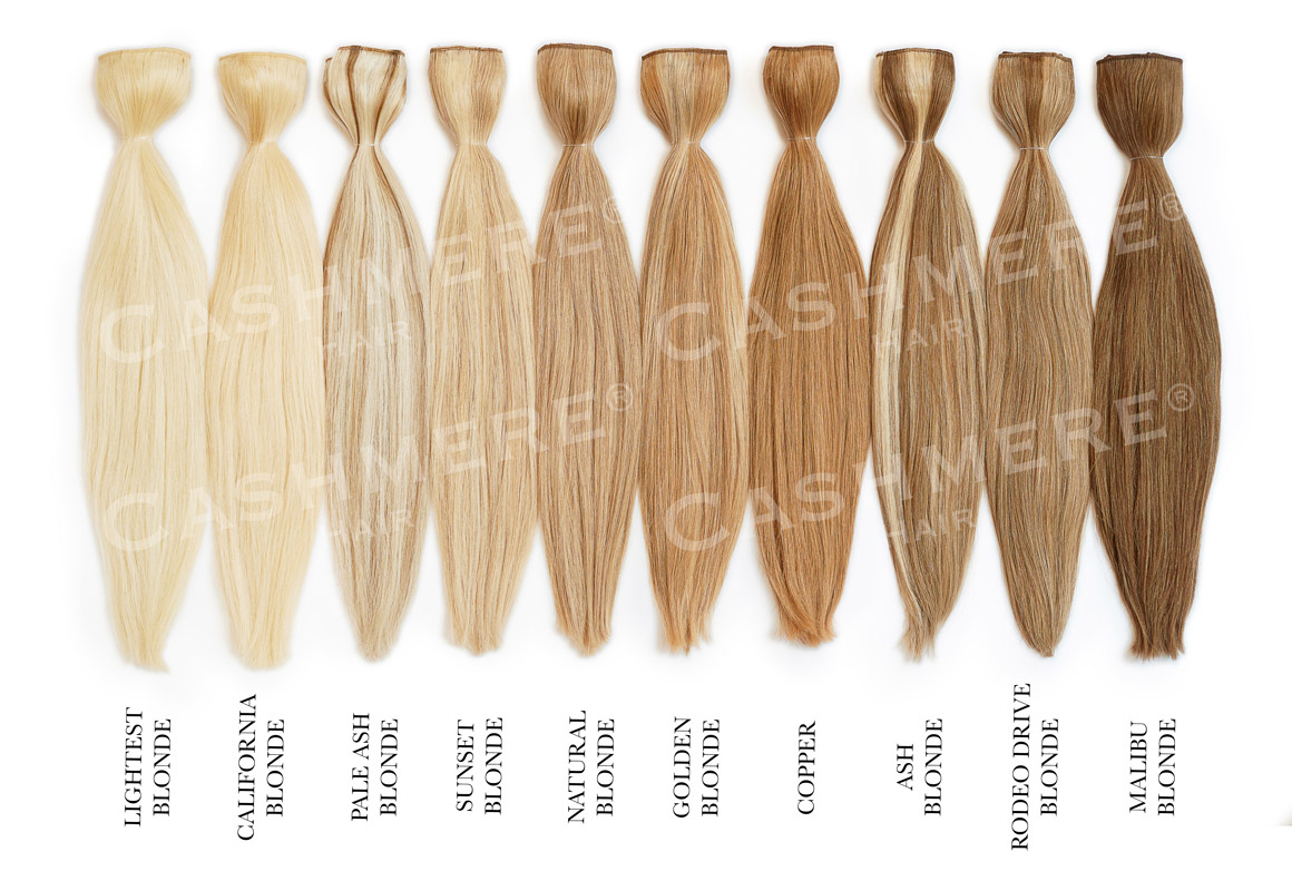 Hair Extension Color Chart for Side By Side Color Comparison