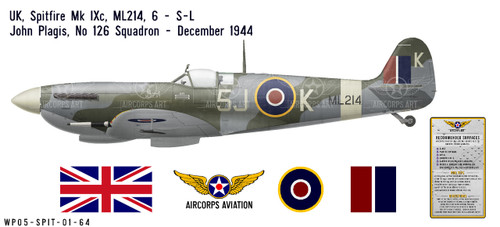Spitfire Mk IXc Decorative Vinyl Decal