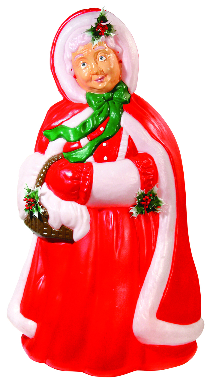 43" Mrs Claus Lighted Christmas Blow Mold Decoration ...