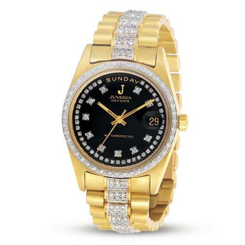 NOS 18k Gold JUVENIA PRESIDENT Men's Automatic Day/Date watch with