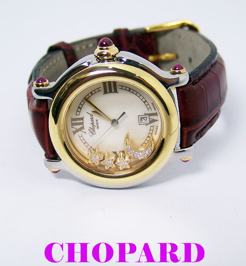 S/Steel-18k Ladies CHOPARD HAPPY SPORT Quartz Watch 8237 with Floating Diamonds​ S/Steel-18k Ladies CHOPARD HAPPY SPORT Quartz Watch 8237 with Floating Diamonds​