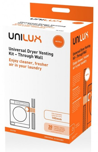 UNIVERSAL DRYER VENT KIT, THROUGH WALL