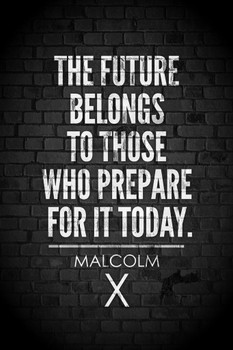 Malcolm X Future Belongs To Those Who Prepare Today Motivational Mural Giant Poster 36x54 inch Malcolm X Future Belongs To Those Who Prepare Today Motivational Mural Giant Poster 36x54 inch