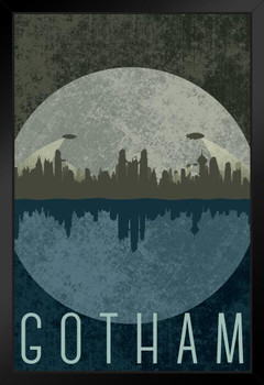 Gotham City Skyline Fantasy Travel Framed Poster 14x20 inch Gotham City Skyline Fantasy Travel Framed Poster 14x20 inch